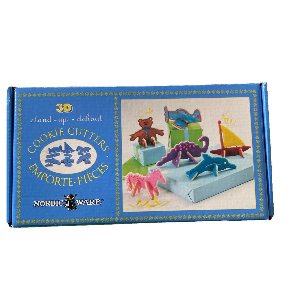 Nordic Ware 3D Stand Up Cookie Cutters Summer Series Set of 6 shapes OPEN BOX